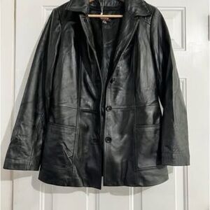 Danier Classic Black Leather Jacket
